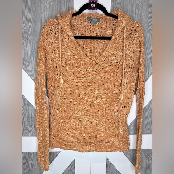 191. Natural Reflections 100% Cotton Sweater Hoodie Pullover Pumpkin Orange S - Picture 1 of 6